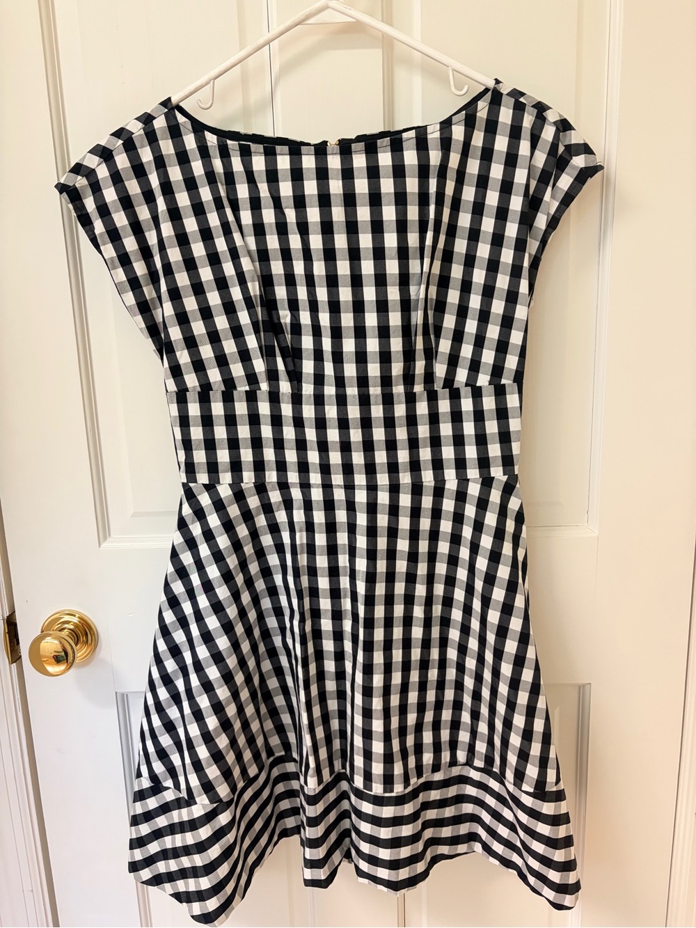 kate spade Black and White Gingham Midi Dress